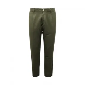 2012AU pantalone uomo OFFICINA36 man cotton/linen trousers green