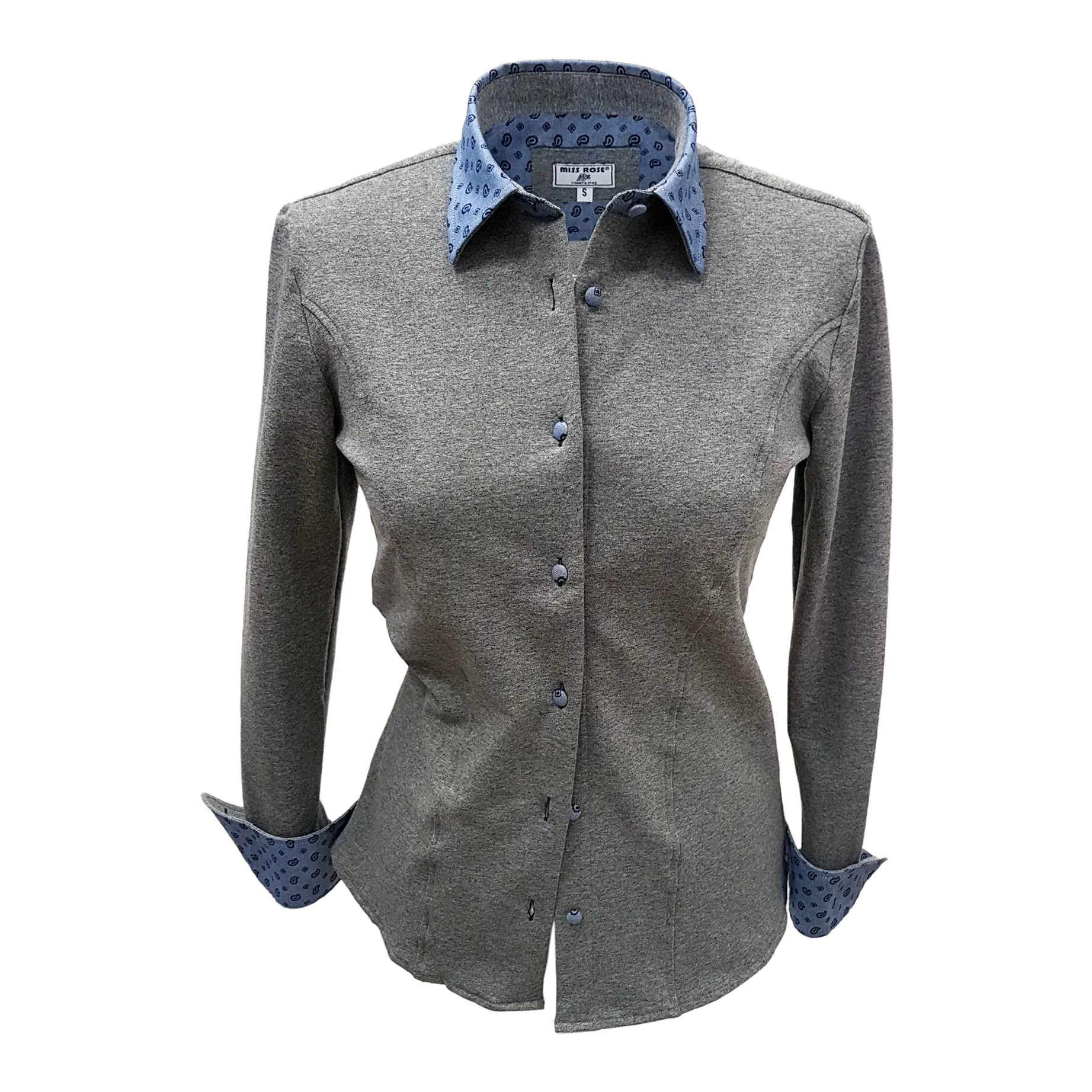 CAMICIA IN FELPA CON COLLO IN OXFORD