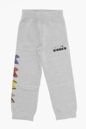 Joggers in Cotone con Stampa Laterale