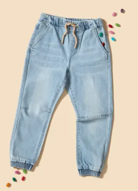 Joggers in denim stretch IANA
