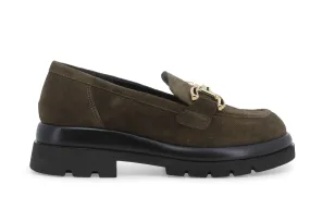 Melluso Mocassino donna in camoscio verde r45383