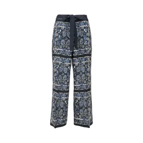 Pantalone ampio in seta stampata