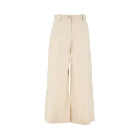 Pantalone wide-leg in lino