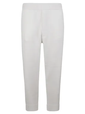 ZEGNACASHMERE AND COTTON JOGGERS White